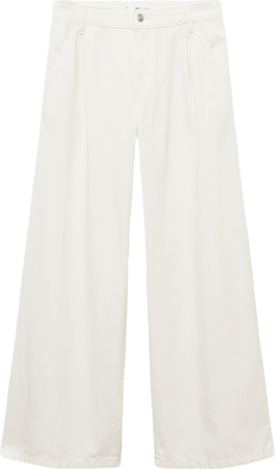 Women's Wide Leg Pleated Jeans