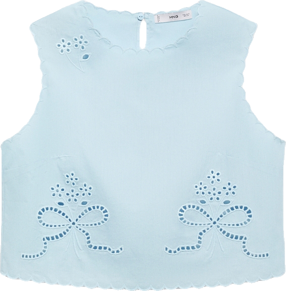 Women's Embroidered Crop Top