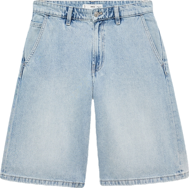 Women's Straight-Fit Mid-Rise Denim Shorts