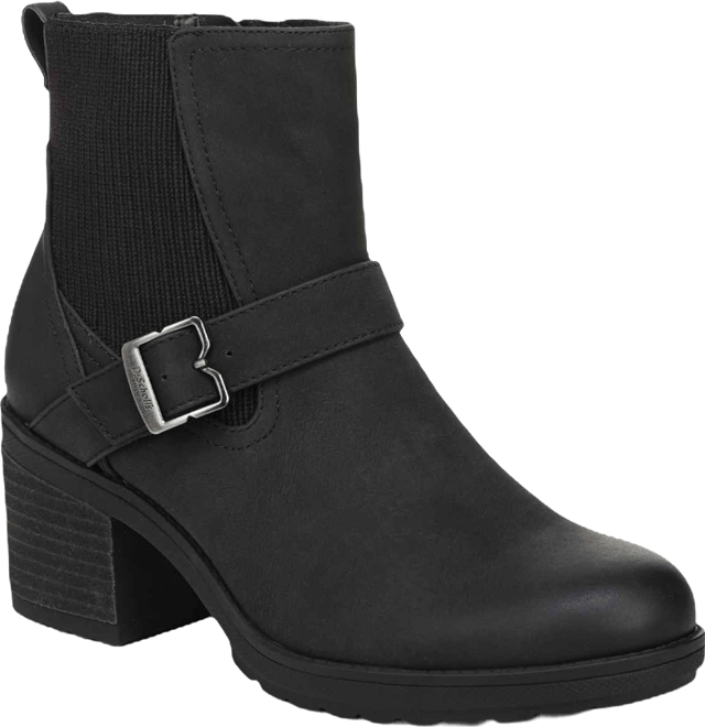 Women's Parker Block Heel Lug Sole Zip Short Boots