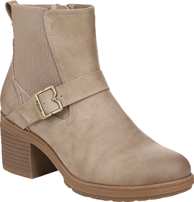 Women's Parker Block Heel Lug Sole Zip Short Boots