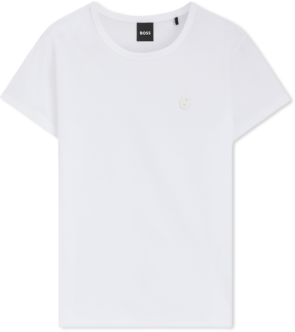Boss by  Women's Slim-Fit Mercerized-Cotton Monogram T-Shirt