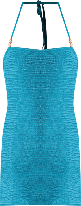 Women's Beaded Strap Bandeau Swim Dress