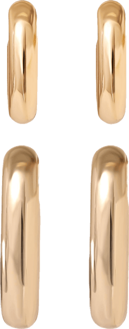 Gold-Tone Hoop Earring Set
