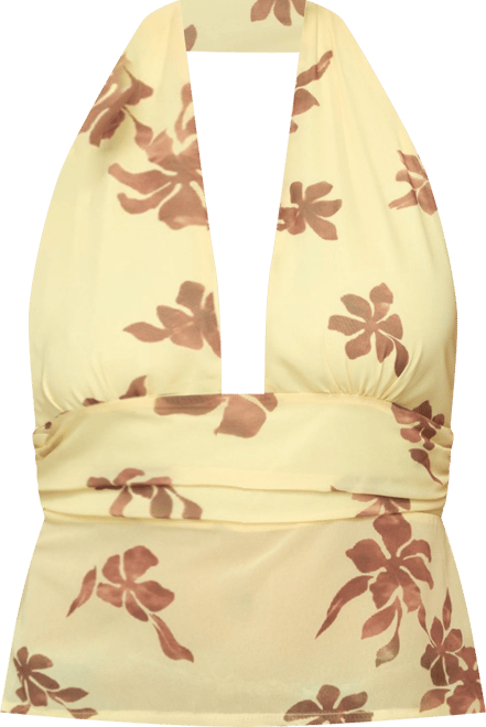 Women's Hannah Floral Chiffon Halter Top