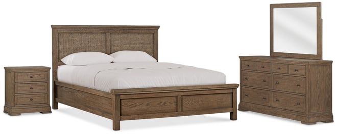 Alverton 3 Pc. California King Cane Set (Bed, Dresser & 3-Drawer Nightstand), Created for Macy's.