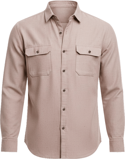 Men's Peanut Brown Heathered Utility Shirt
