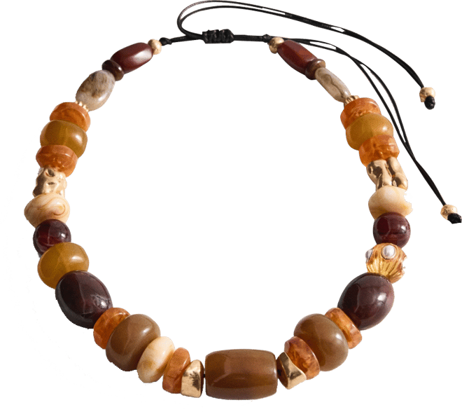 Women's Combined Resin Balls Maxi Necklace