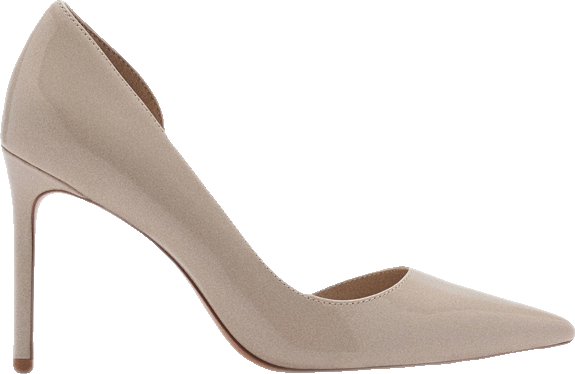 Women's Asymmetrical Leather-Effect Heeled Shoes