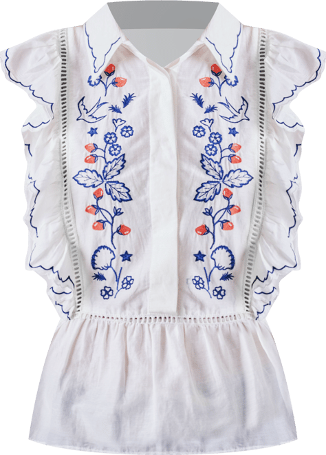 Women's Wild Strawberry Silk Blend Blouse