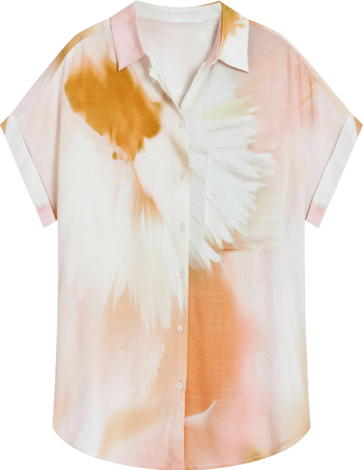 Women's Short-sleeve watercolor shirt