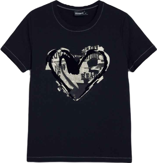 Women's Newspaper heart T-shirt