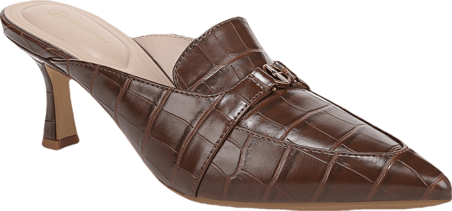 Women's Britaa Croco Kitten Heel Mules, Created for Macy's