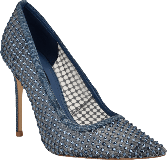 Nine West Women's Fresh Rhinestone Mesh Stiletto Pumps - Macy's