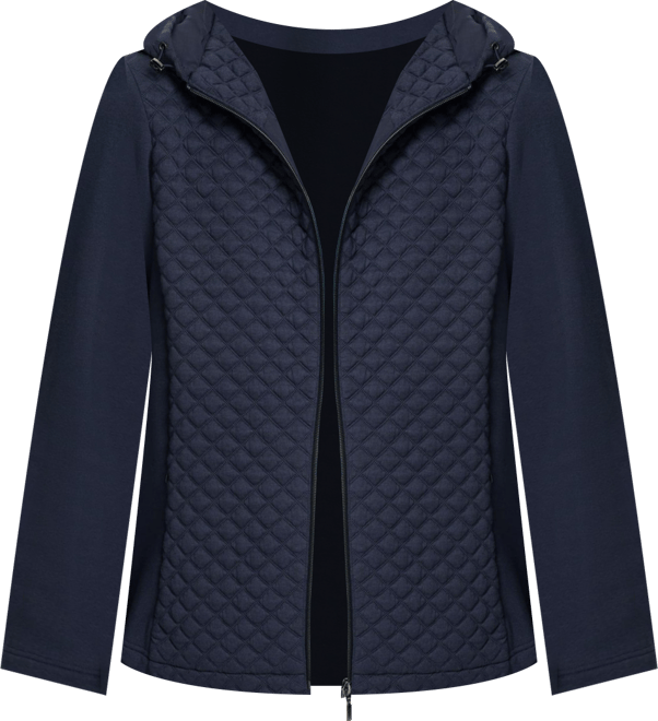 Women's Quilted Zip Front Hoodie Jacket