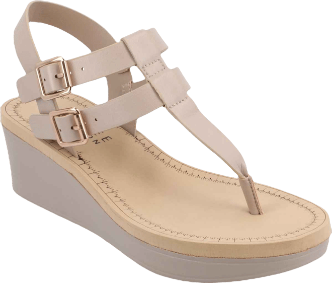 Women's Bianca Double Buckle Platform Wedge Sandals