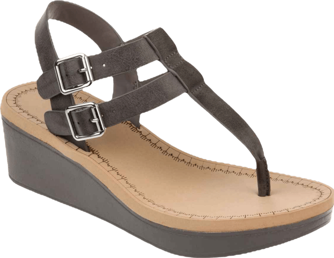 Women's Bianca Double Buckle Platform Wedge Sandals
