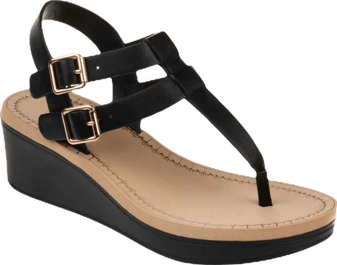 Women's Bianca Double Buckle Platform Wedge Sandals