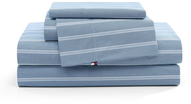 Printed 200-Thread Count Cotton Percale 4-Pc. Sheet Set, Queen