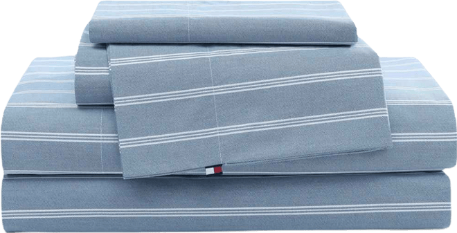 Printed 200-Thread Count Cotton Percale 4-Pc. Sheet Set, Full