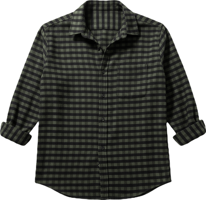 Men's Seaweed Green & Charcoal Black Gingham Shirt