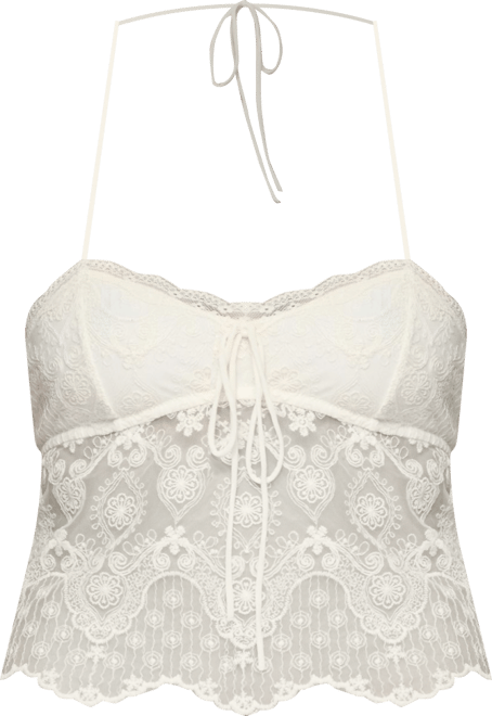 Women's Amarie Sheer Lace Halter Top