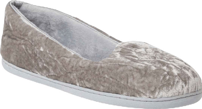 Womens Rebecca Microfiber Velour Closed Back House Slipper