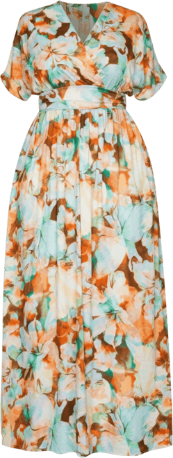Women's Plus Size Minoa Floral Empire Waist Dress