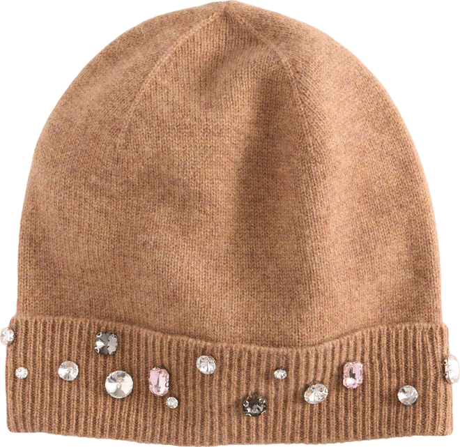 Women's 100% Cashmere Embellished Beanie, Exclusively at Macy's