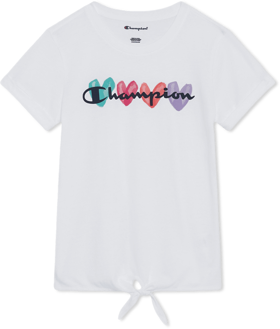 Big Girls Logo Graphic Tie-Front T-Shirt