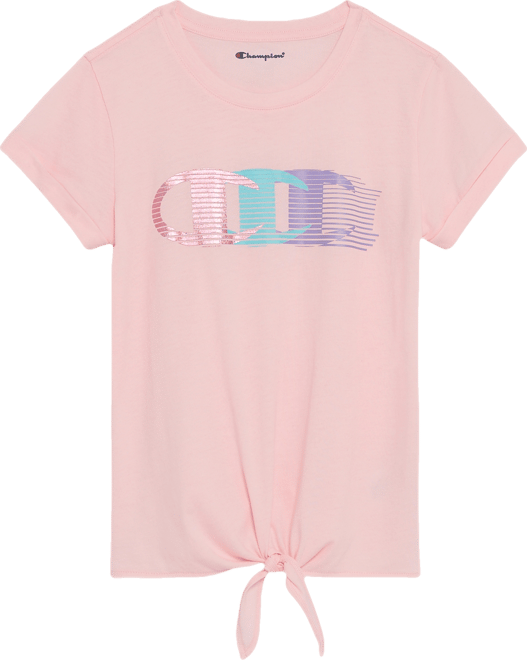 Big Girls Logo Graphic Tie-Front T-Shirt