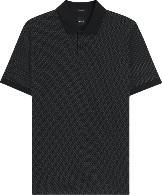Boss by  Men's Mercerized-Cotton Monogram Polo Shirt