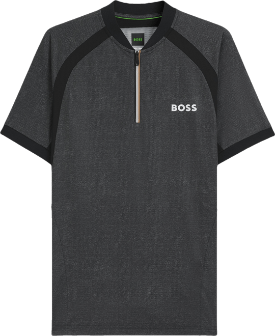 Boss by  Men's Jersey Zip-Neck Slim-Fit Polo Shirt