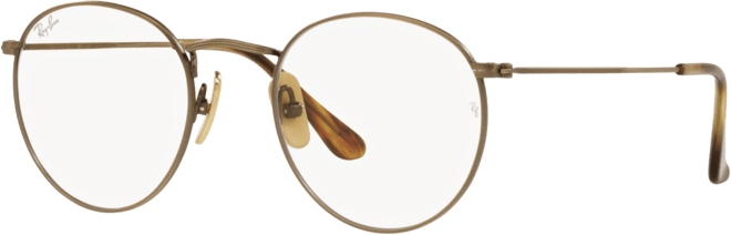Unisex Round Titanium Optics Eyeglasses, RB8247V