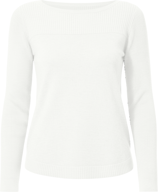 Women's Petite Boat Neck Long-Sleeve Sweater