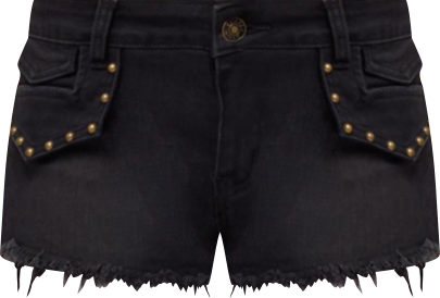 Women's Studded Low Rise Denim Micro Shorts