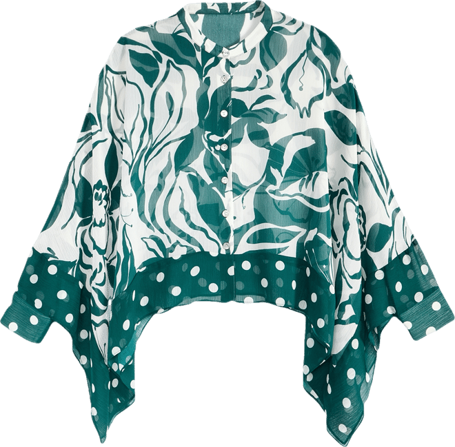 Women's Button-Front Poncho Blouse, Macys' Exclusive