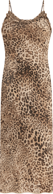 Women's Animal Print Midi Dress
