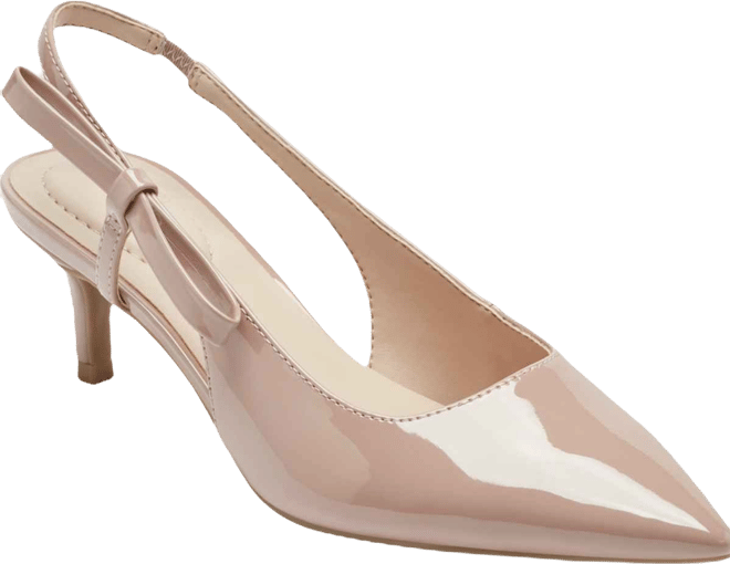 Women's Alilac Bow Slingback Kitten Heel Pumps