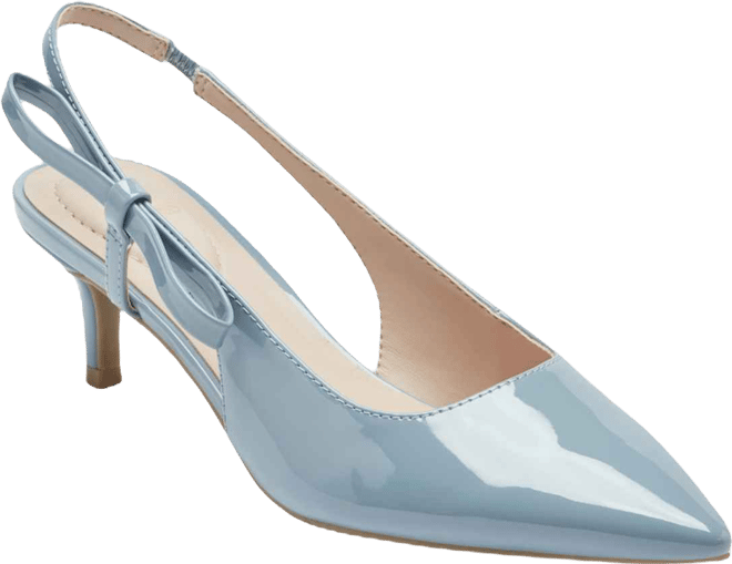 Women's Alilac Bow Slingback Kitten Heel Pumps