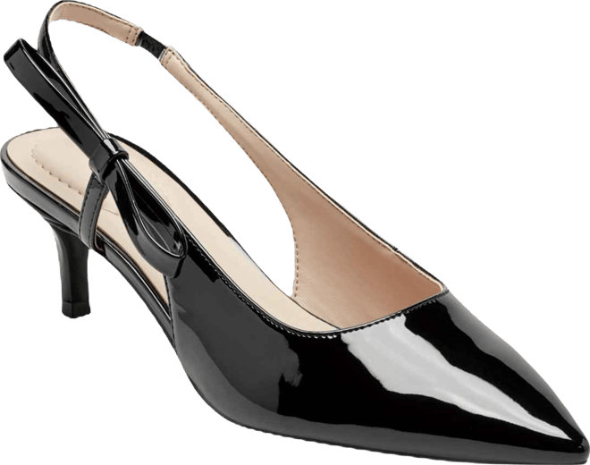 Women's Alilac Bow Slingback Kitten Heel Pumps