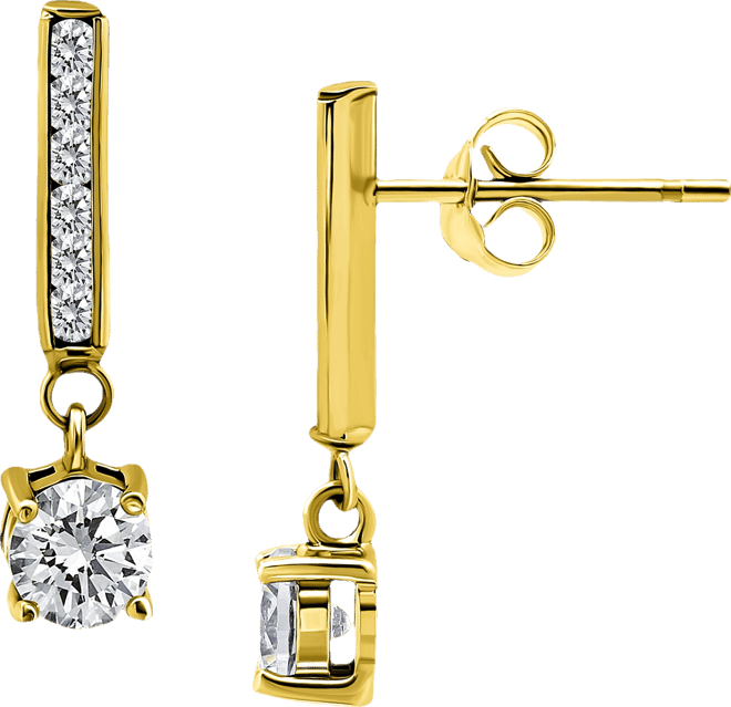 Cubic Zirconia Bar Drop Earrings in Sterling Silver, Macy's Exclusive