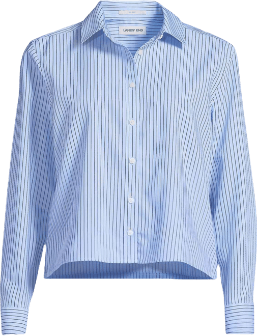 Women's No Iron Boxy Cropped Shirt