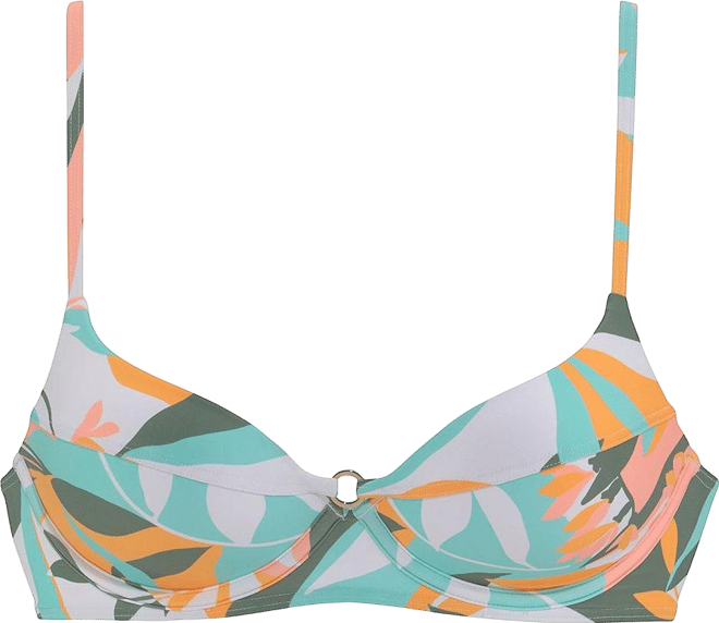 Women's Mix Print Underwire Bikini Swimsuit Top Bra Sizing