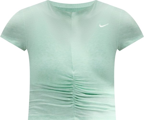 나이키 스포츠웨어 칠 니트 여성 타이트 반팔 크롭 모크넥 탑