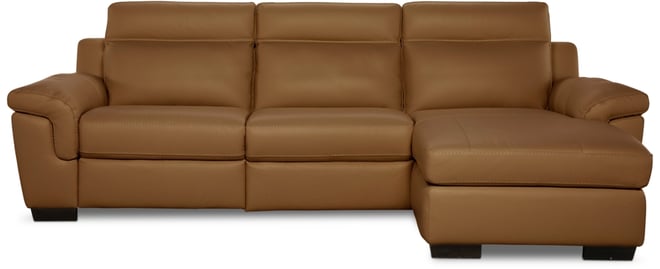 Julius Ii 3-Pc. Leather Chaise Sectional with 2 Power Recliners, Macy's Exclusive
