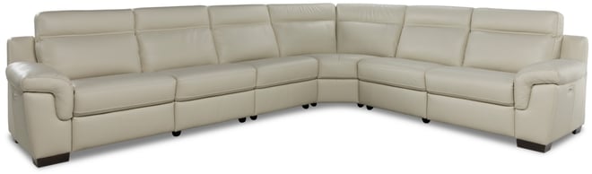 Julius Ii 6-Pc. Leather L Sectional with 2 Power Recliners, Macy's Exclusive