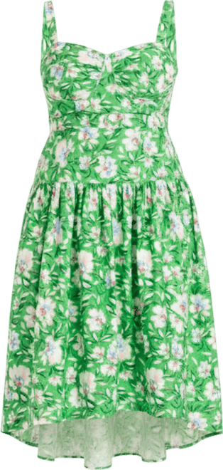 June + Vie Women's Plus Size High-Low Midi Dress