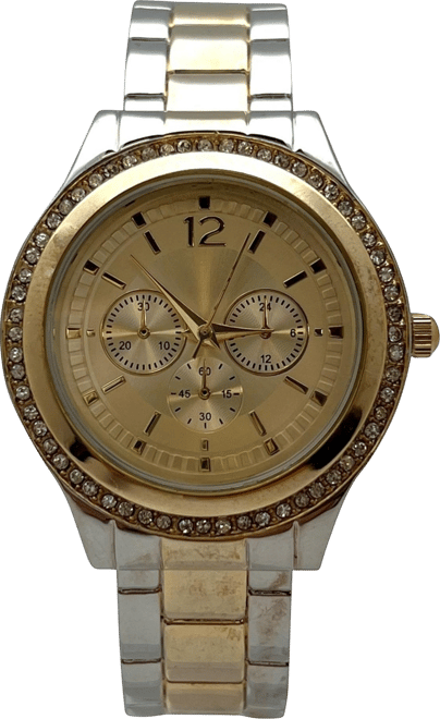 Two Tone Boyfriend Style Bangle Women Watch