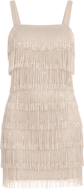 Women's Beaded Fringe Cocktail Dress